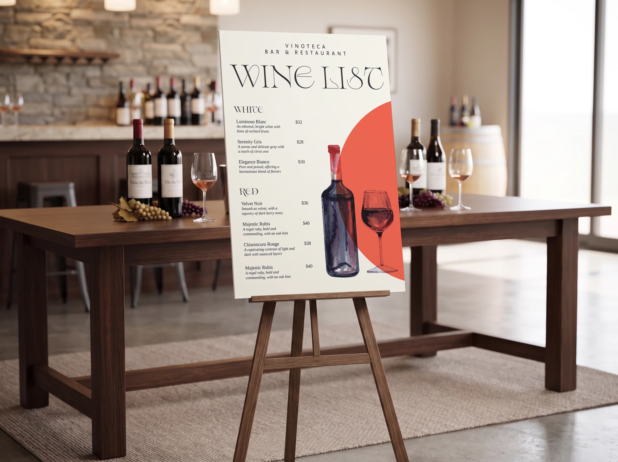 Vinyl banner on a wall