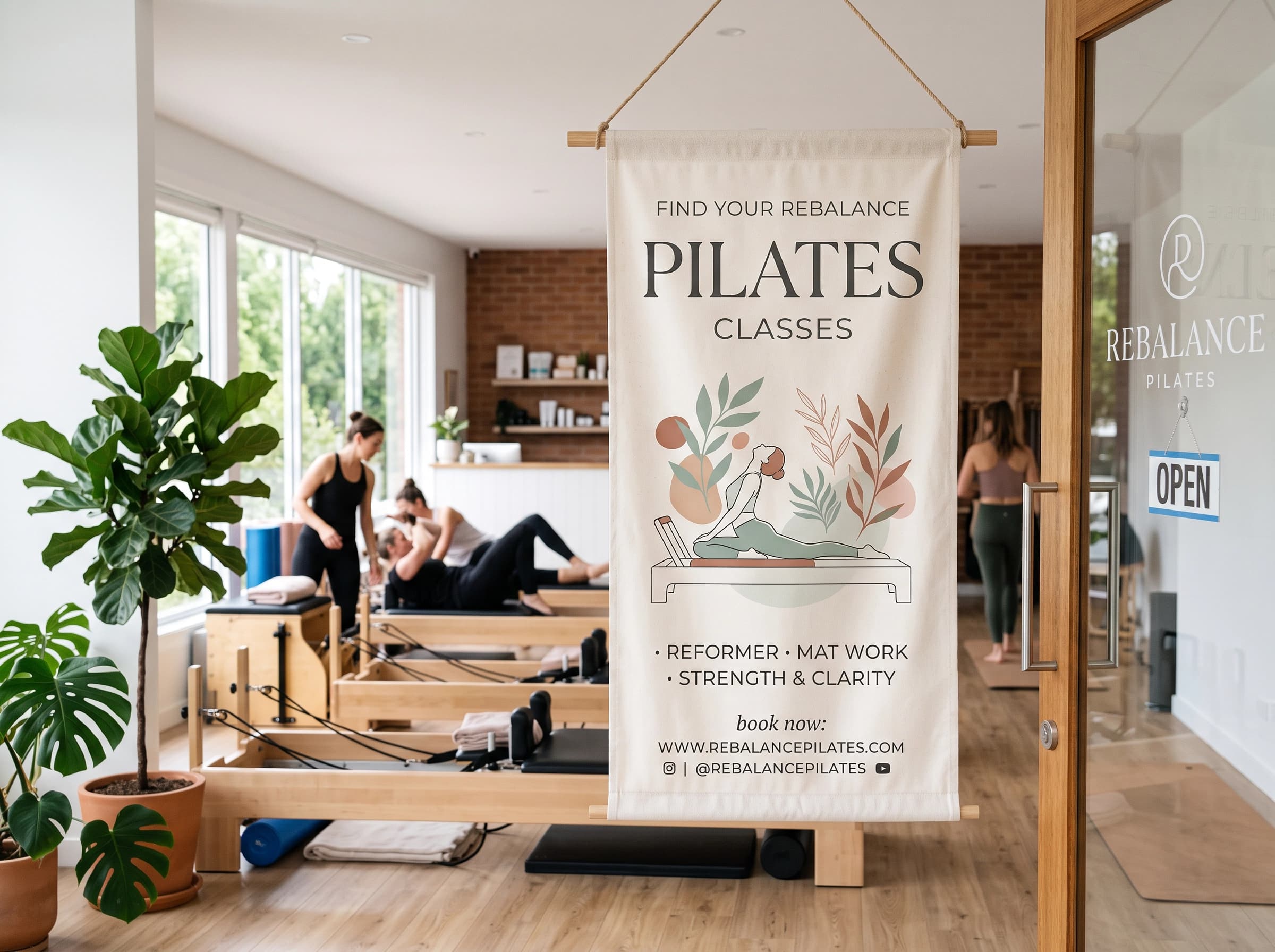 Vinyl banner on a wall